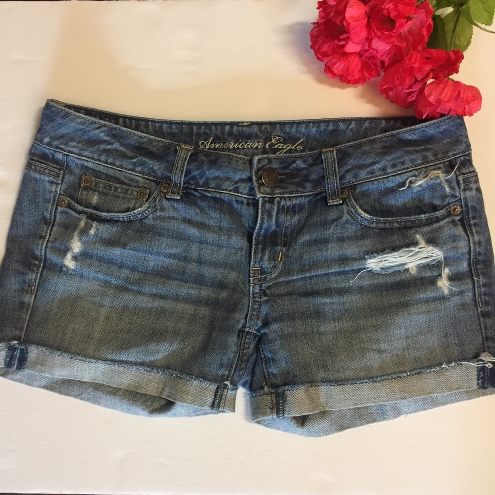 American Eagle Distressed Jean Shorts